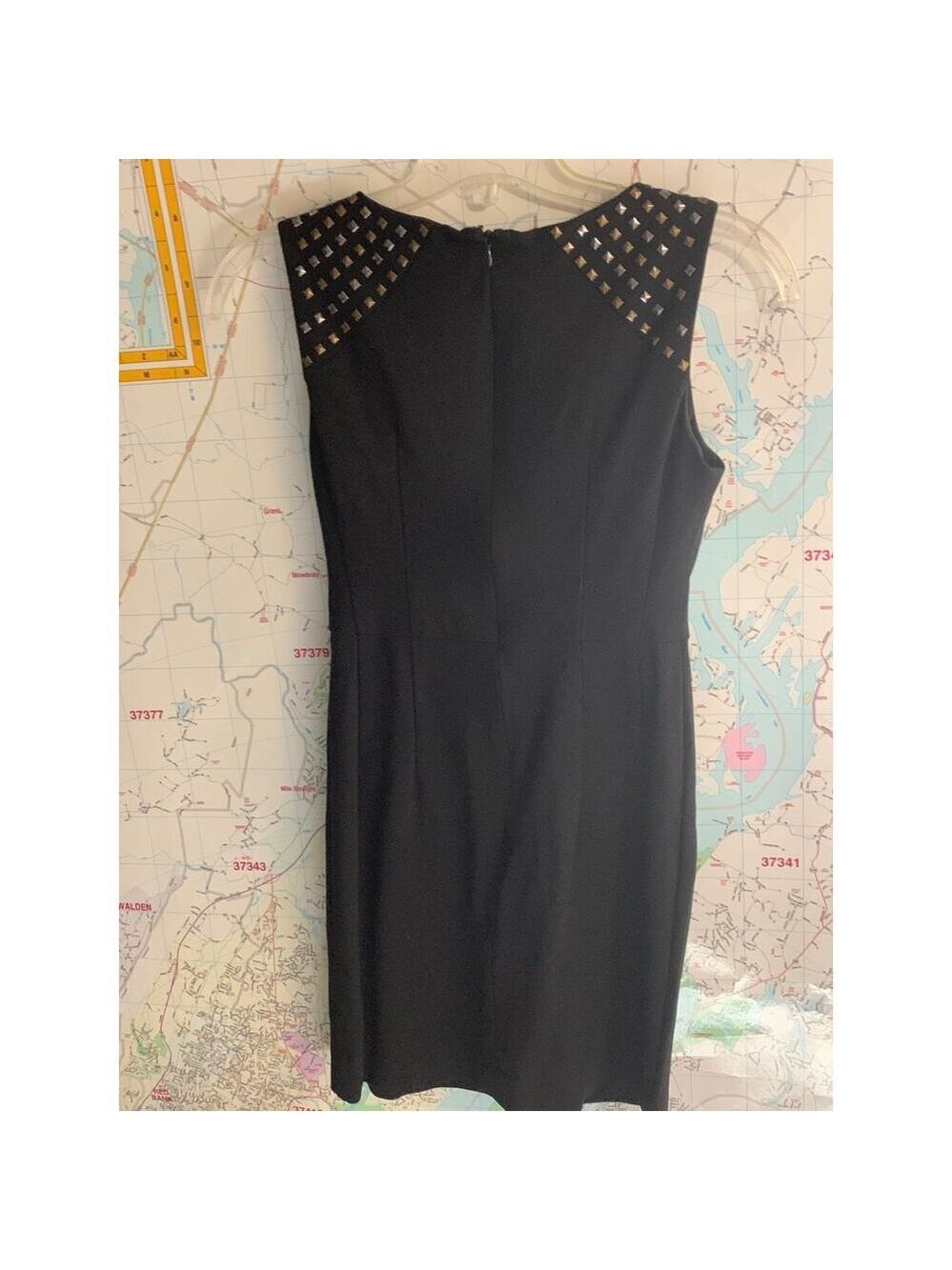 Nanette Lepore Black Caravan Sleeveless Studded Sheath Mini Dress Size 2 LBD - Picture 8 of 9